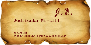Jedlicska Mirtill névjegykártya